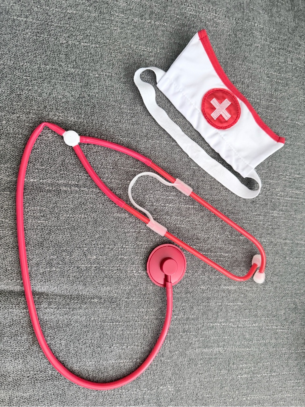 Nurse Costume Accessory Set – Plastic Stethoscope & Nurse Headpiece